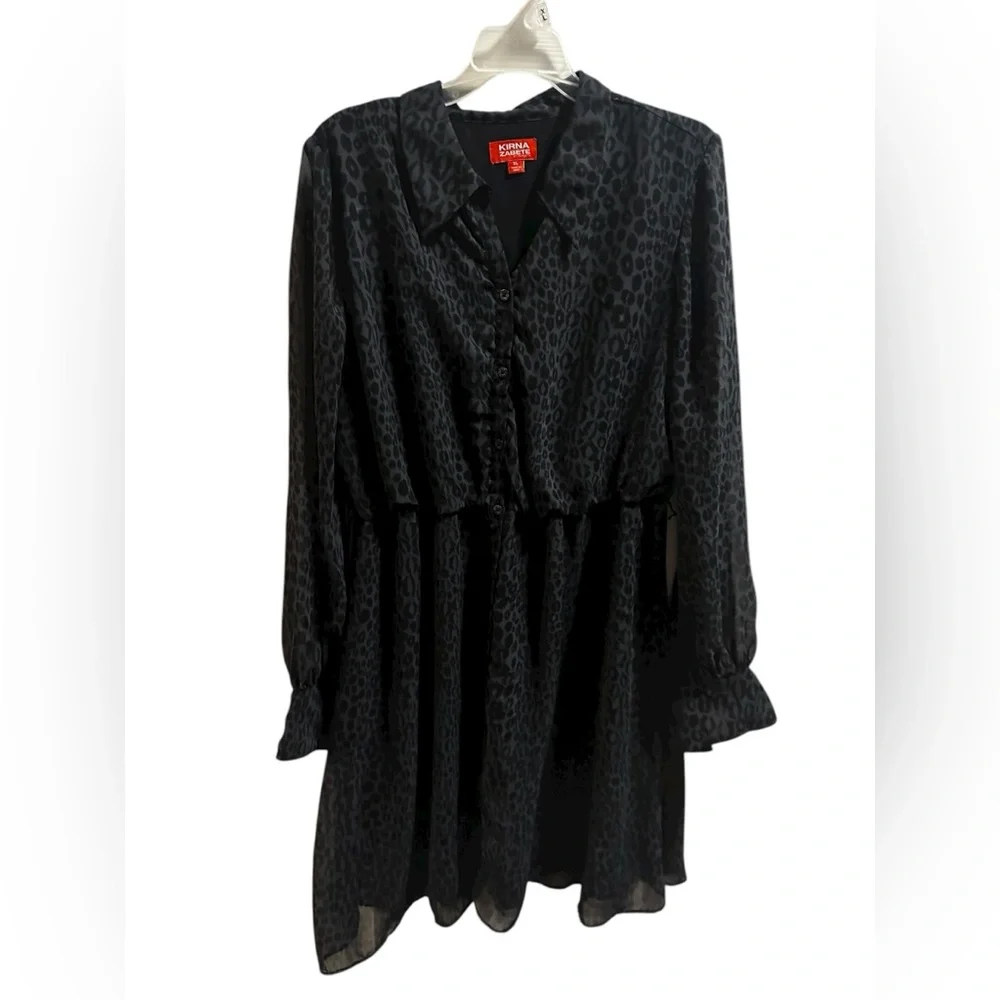 Kirna Zabete at Target Charcoal Leopard dress size XL - Picture 1 of 4